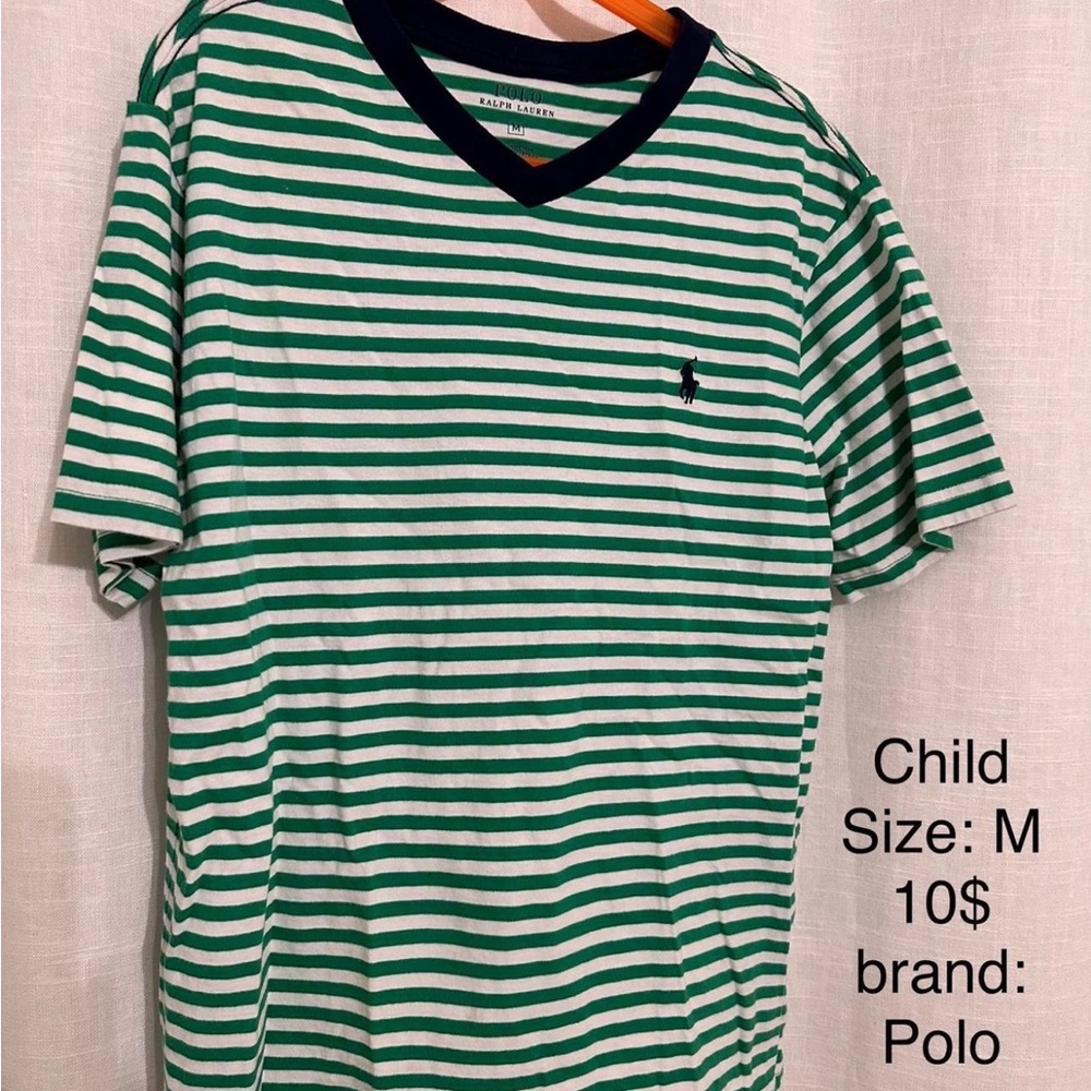 Polo by Ralph Lauren Kids Green Striped Shirt